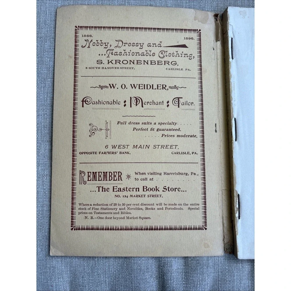 Shippensburg University Normal Literary Gazette 1896 Pennsylvania Antique Colleg